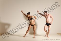 Underwear Woman - Man White Average Short Brown Dancing Dynamic poses Academic